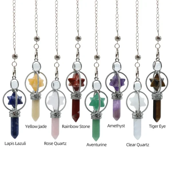 Natural Crystal Merkaba Pendulum 1